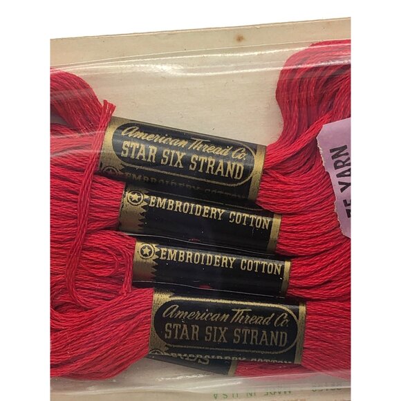 Romaxe Six Strand Embroidery Floss 5 Skeins Red/Yellow/Green Cotton Thread Craft - Picture 6 of 7